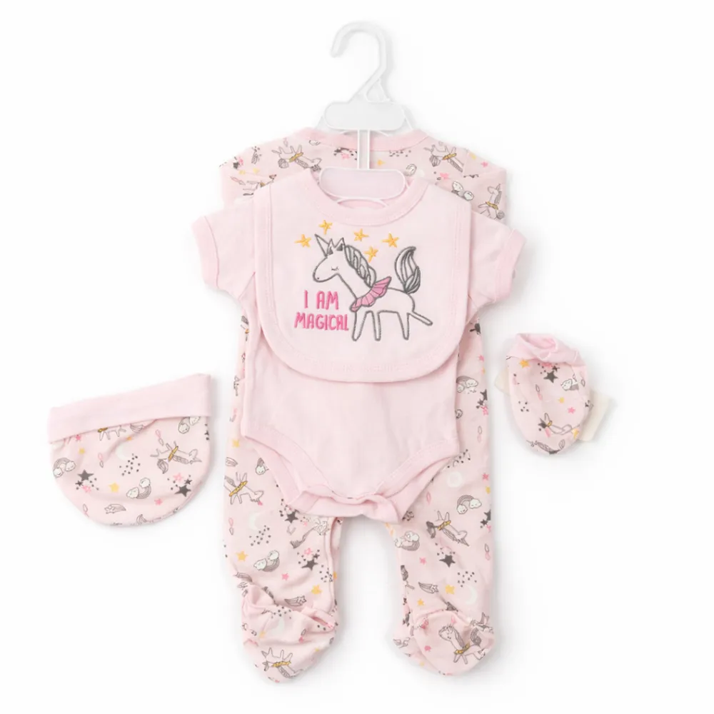 246ad87a-66ac-48ea-98d3-817ab907828e_DSC07696 Newborn Baby Girls 5PCS Dress Set – Pure Cotton - Image 1