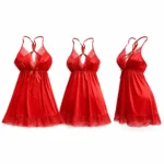 Women’S Lace Trim Nightgown – Soft Sleeveless Sleep Dress