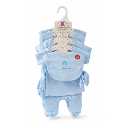 Baby Boys 8PCS Dress Set – Pure Cotton Soft Outfit (6