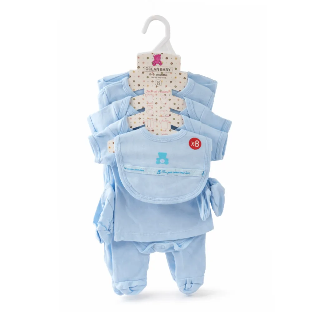 59767205-6fca-4373-b534-b9868ef04e67_1 Baby Boys 8PCS Dress Set – Pure Cotton Soft Outfit (6 - Image 1