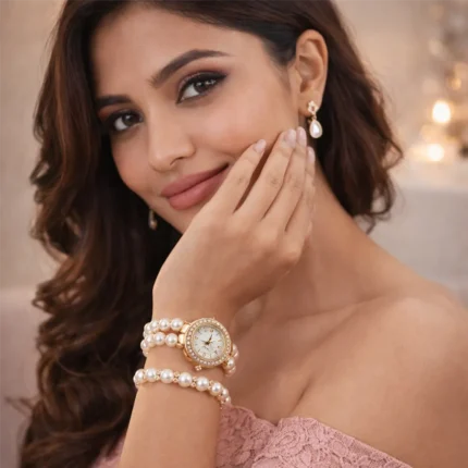 Premium Women’s Watch & Matching Bracelet Gift Set