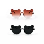 Kids Cartoon Bear Shape Sunglasses – 2 Piece Set Cute Fashion Summer