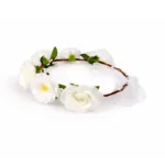 Bohemian White Ranunculus Floral Crown –