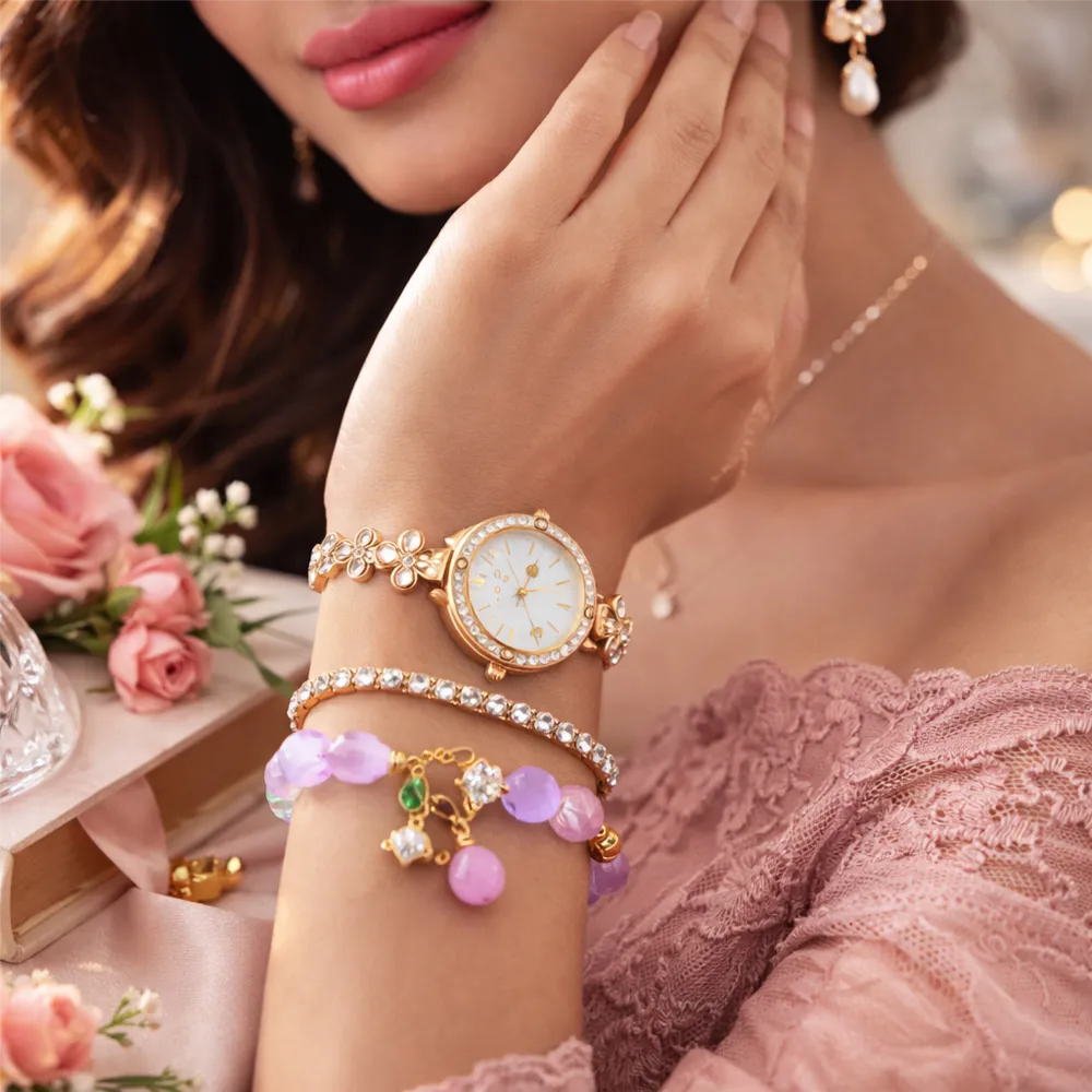 baf5d2db-ecba-4fd1-ac4a-1bbcdb5cb2ea_2 Premium Women’s Watch & Matching Bracelet Gift Set - Image 1