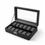 Elegant Jewelry Storage Box with Glass Lid – Multi-